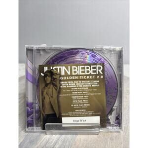 Justin Bieber – My World 2.0 CD 2010 Pop Album w/ Golden Ticket Insert READ